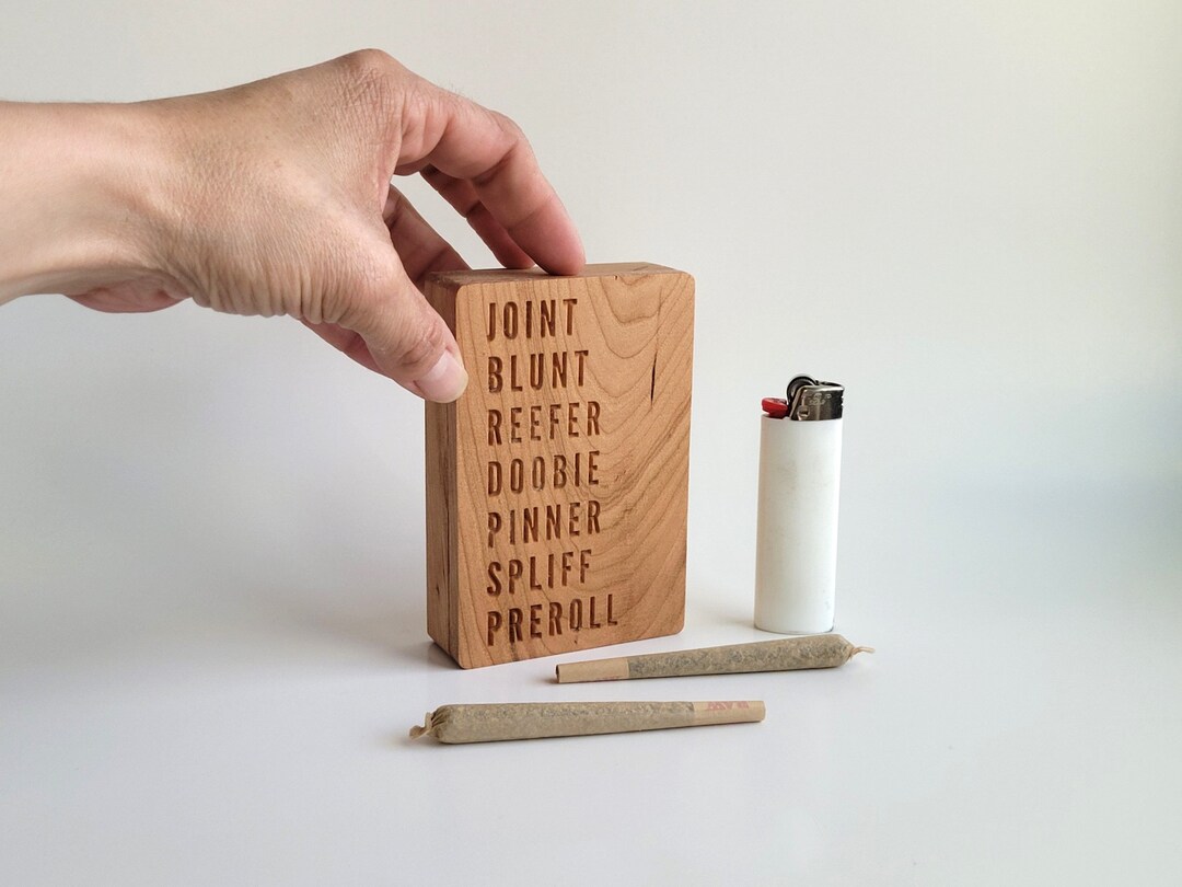 Joint Holder. Joint Slang Design. Wood Stash Box. Weed. Preroll Holder. Cannabis Gift. Blunt
