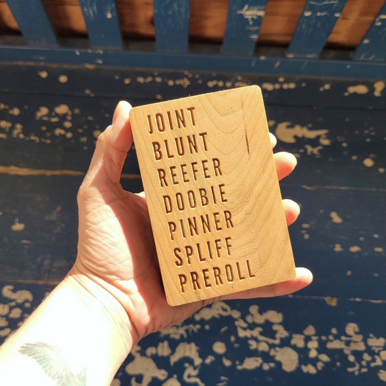 Joint Holder. Joint Slang Design. Wood Stash Box. Weed. Preroll Holder