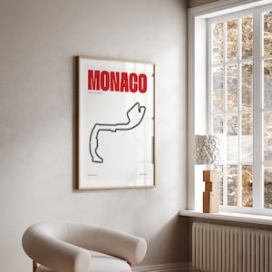 Monaco Formula 1 Print | Circuit de Monaco | Monte Carlo | F1 Posters | Digital Download | Minimalist Poster