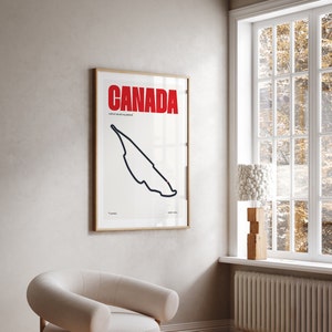 Canada Formula 1 Print | Circuit Gilles-Villeneuve | F1 Posters | Digital Download | Minimalist Poster