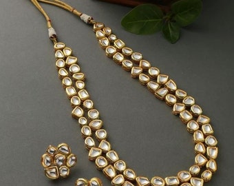 Kundan Necklace /Long Kundan Necklace/Polki / Indian jewelry /layered necklace / Kundan rani haar / Statement necklace / Sabyasachi jewelry