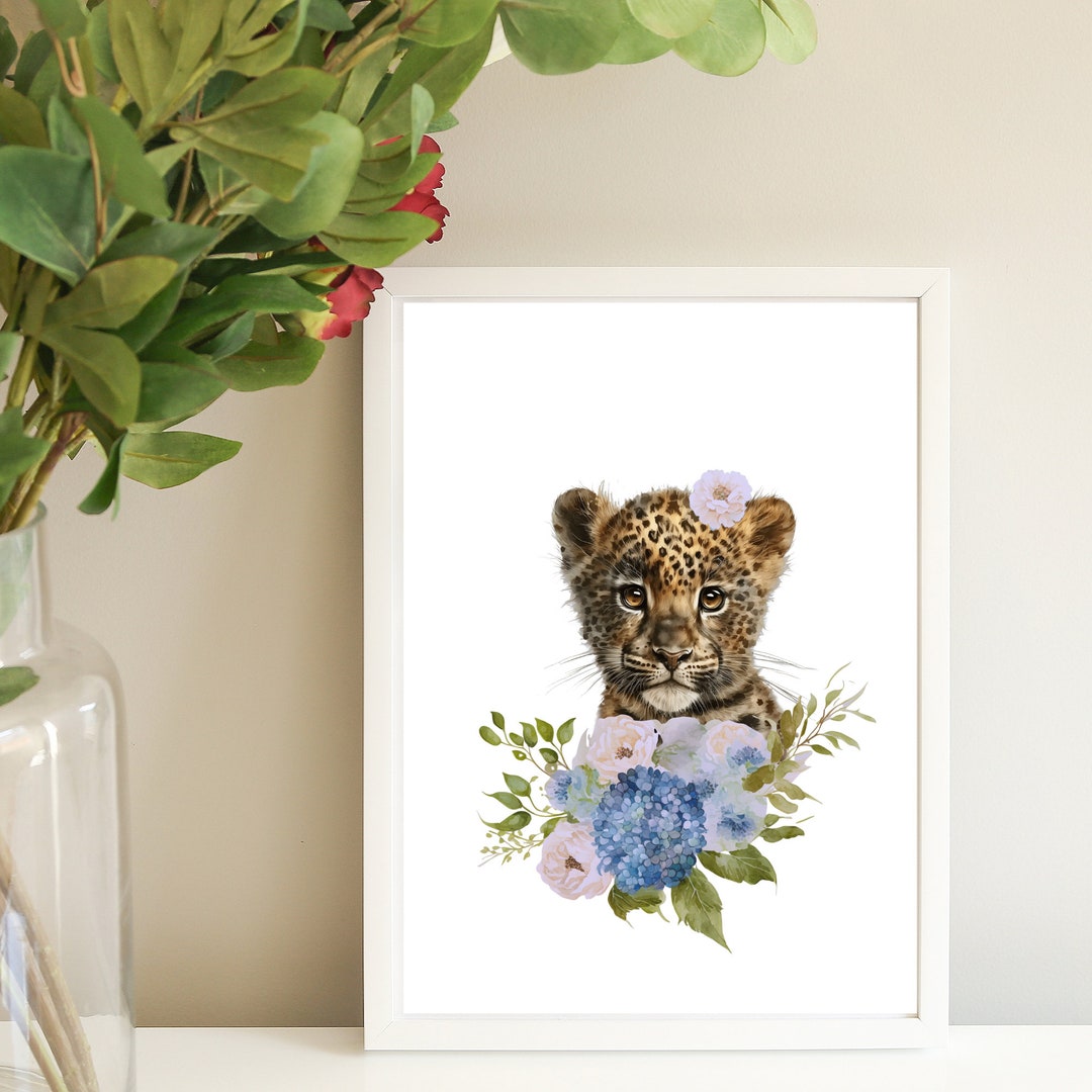 Baby Animal Safari Wall Art Baby Animal Jungle Animal Wall Etsy