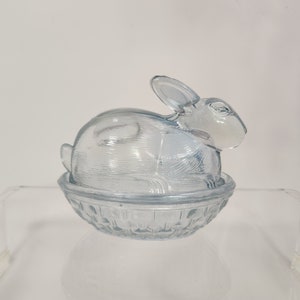 Vintage Bunny on Basket Candy Dish