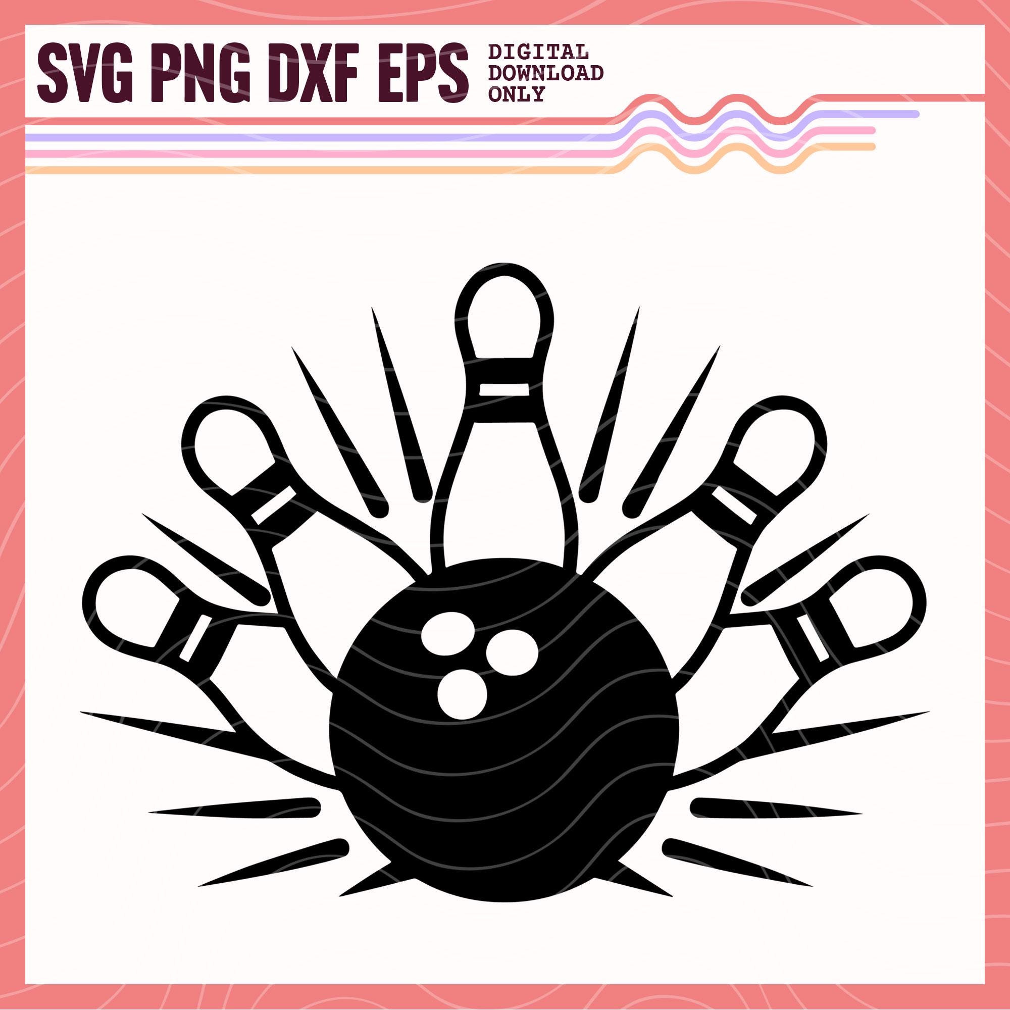 Bowling SVG PNG, Bowling Strike Vector Design, Bowling Strike Clipart, Bowling Strike sublimatieontwerp