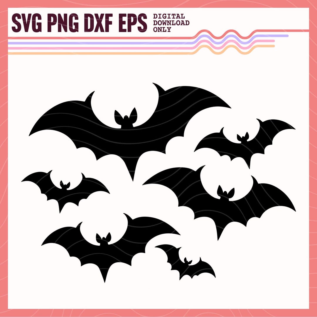 Flying Bats SVG PNG, Scary Bats, Halloween, Flying Bats Vector Image ...