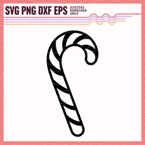 Candy Cane SVG PNG, Christmas Candy Cane Vector Image, Candy Cane Clipart, Candy Cane Sublimation Design