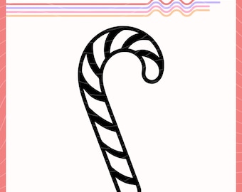 Canne en bonbon SVG PNG, Image vectorielle Noël avec canne en bonbon, Clipart canne en bonbon, conception de sublimation de canne en bonbon