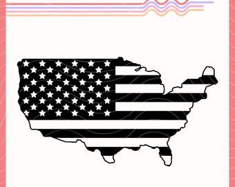 US Flagge SVG PNG, amerikanische Flagge und USA Karte Vektorbild, amerikanische Flagge Clipart, amerikanische Flagge Sublimationsdesign, amerikanische Flagge Schnittdatei