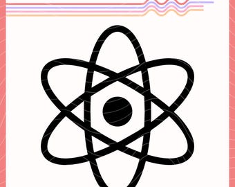 Atom SVG PNG, Atom, Atomic, Ciência, Imagem vetorial de química, Atom Clipart, Design de sublimação de átomo, Arquivo de corte de átomo