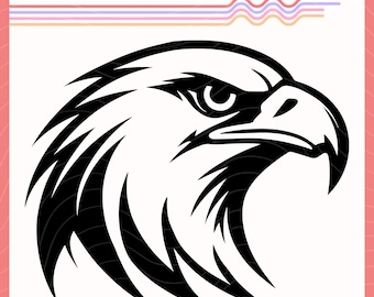 Eagle Head SVG PNG, Eagle Face, Eagle Silhouette, Eagle Face Vector Image, Eagle Clipart, Sublimation Design, Eagle Cut File