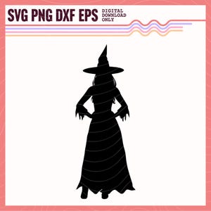 Witch Silhouette SVG, Witch Vector Design, Witch Clipart, Witch Sublimation Design, Witch Cut File
