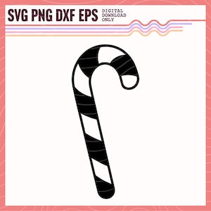 Candy Cane SVG PNG, Christmas Candy Cane Vector Image, Candy Cane Clipart, Candy Cane Sublimation Design