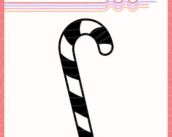 Canne en bonbon SVG PNG, Image vectorielle Noël avec canne en bonbon, Clipart canne en bonbon, conception de sublimation de canne en bonbon