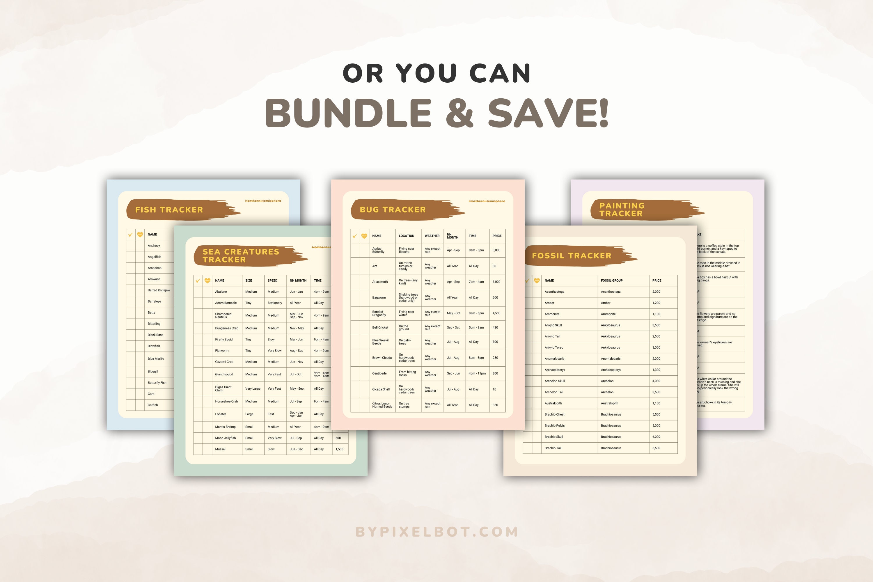 ACNH DIY Recipes Checklist Planner Modern Animal Crossing New Horizons ...