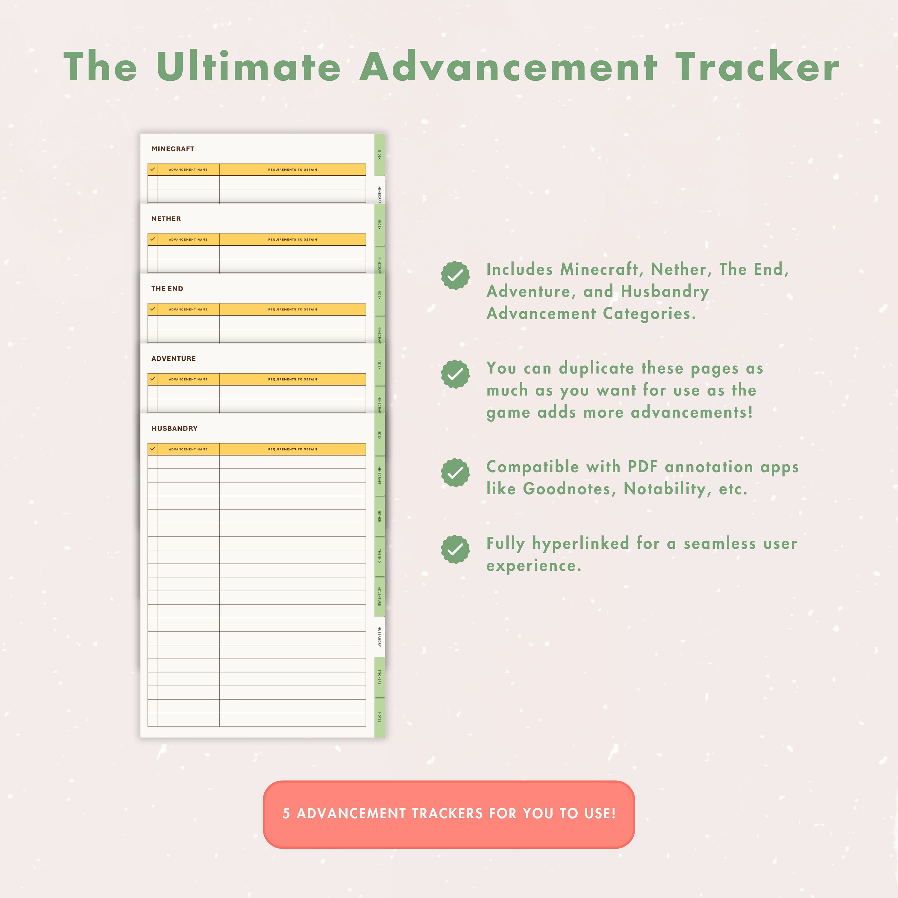 Advancement Tracker for Minecraft | Achievement Checklist | Companion ...