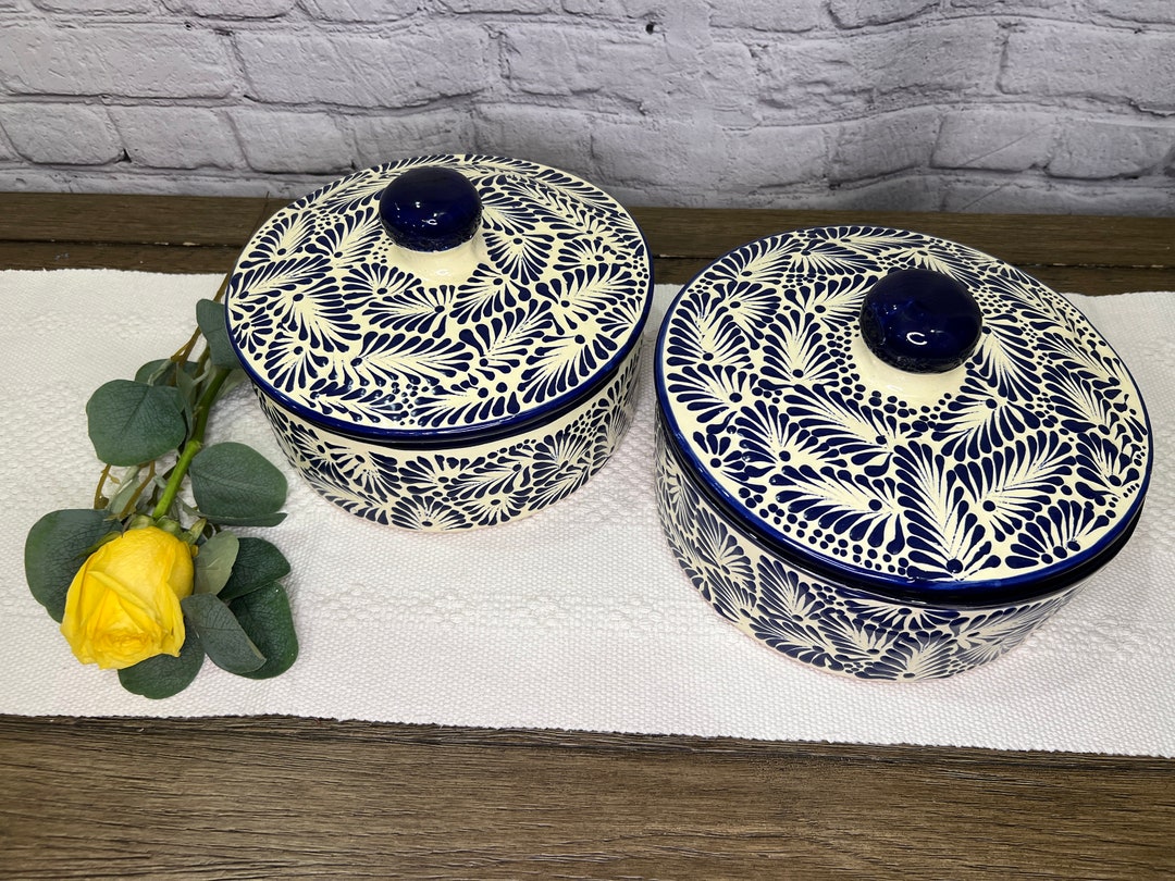 Talavera Large Tortillero, Tortilla Warmer, Mexican Homegoods Etsy