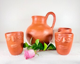 Large Mexican Water Jug Container , Handpaint Water Jug Jar