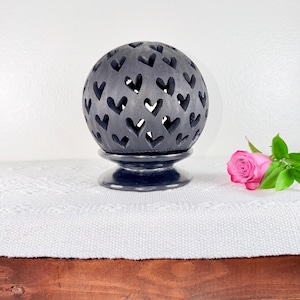 Black Mexican Clay Centerpiece Centro de Mesa Barro Negro Oaxaca, Mexican Home Decor Luminaria