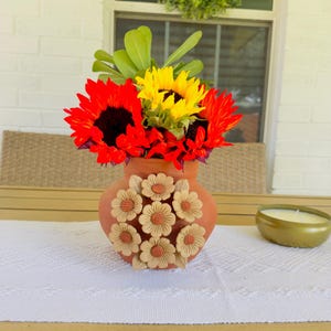 Oaxaca Flower Vase, Filigrana Clay Vase