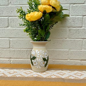 Handmade Mexican Ceramic Flower Vase: Talavera Style