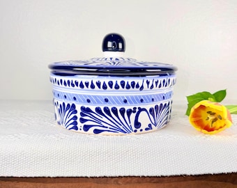 Talavera Tortillero from Guanajuato, Handcrafted And Handpainted by Mexican Artisans tortilla warmer