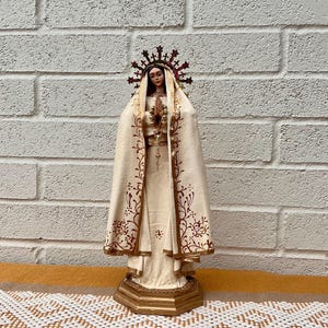 Virgin Mary Figure, Our Lady of Fatima Statue, Virgen de Fatima