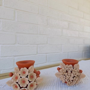 Oaxaca Filigrana Clay Vase, Mexican Pottery from Oaxaca