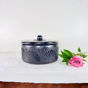 Black Clay Tortilla Warmer, Tortillero, Tortilla Holder