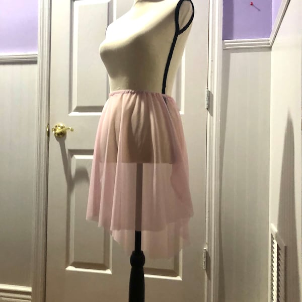 Light pink high low ballet rehearsal skirt