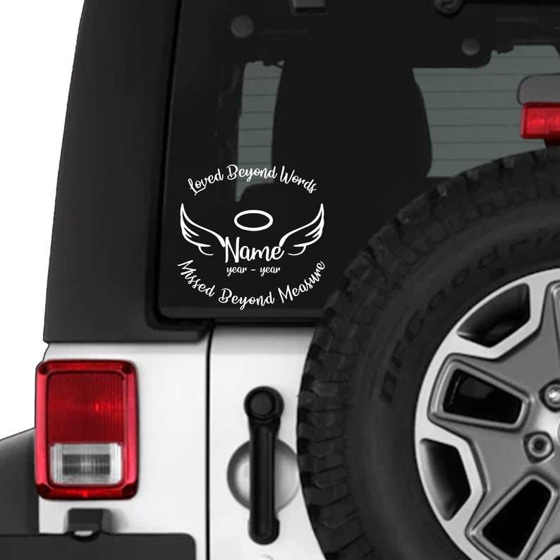 Personalized Memorial Car Decal Etsy