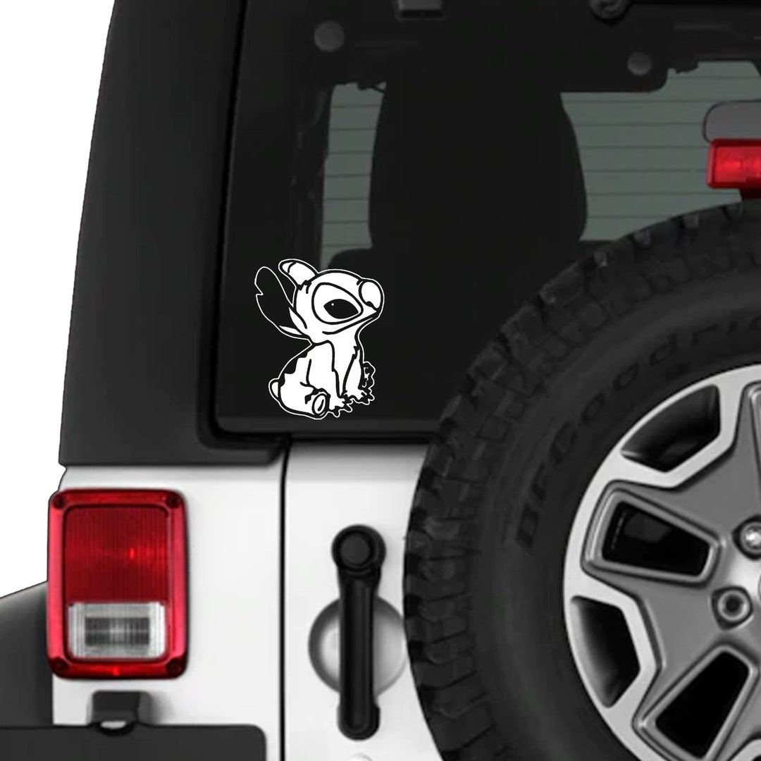 Stitch Car Decal Etsy