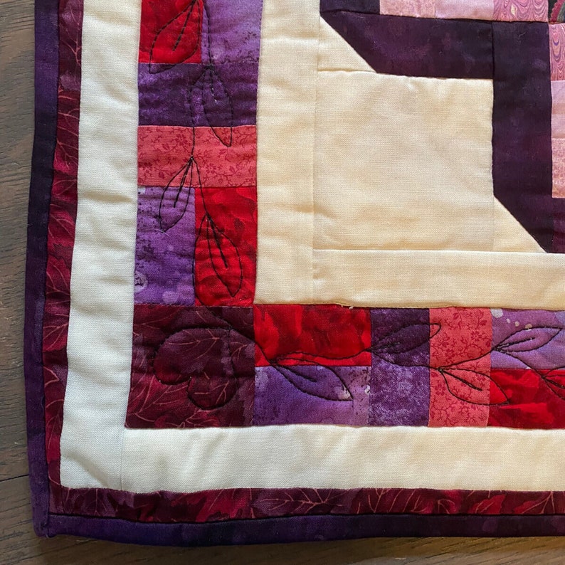 Modern Valentine's Day Heart Lap Quilt Wall Hanging Red Purple Pink - Etsy