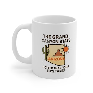 Arizona Ceramic Coffee Cup, 11oz - Arizona Roast Cup, Unique Gift for Coffee Lovers, Arizona Souvenir Mug, Personalized Tea Cup