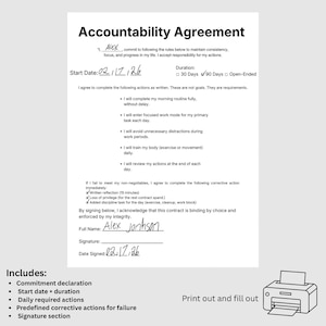 個人責任契約 | 自己コミットメント PDF | 自己改善ツール