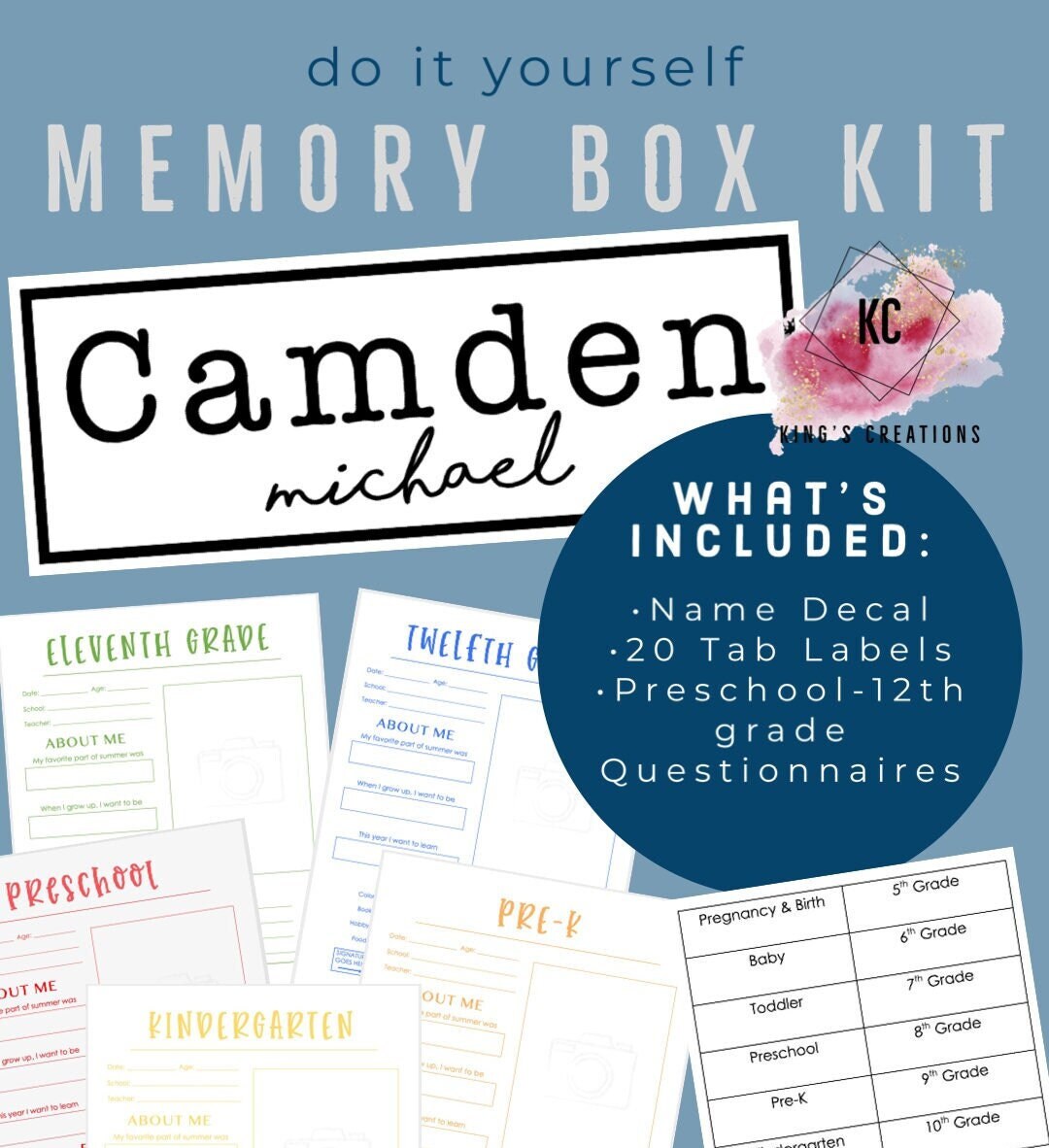 Do It Yourself Memory Box Kit DIY THREE CHILDREN - Etsy