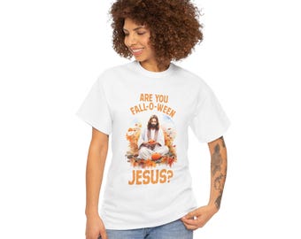 Camiseta Fall-O-Ween Jesus - Divertida camiseta cristiana unisex de Halloween
