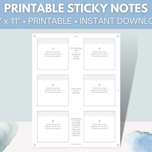 Printable Sticky Notes | Editable Notes | Planner Accessories