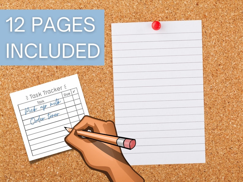 Sticky Note Pdf Editable Printable Planner Sticky Notes Template: Editable Task Tracker (PDF ...