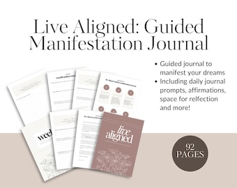Printable Manifestation Journal, Daily Guided Prompts (Digital Download)