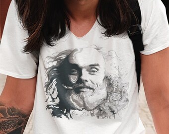 Ram Dass - Unisex Jersey Short Sleeve V-Neck Tee - Free Shipping!