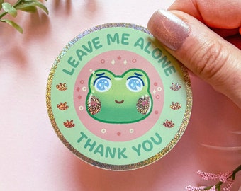 Frog Sticker | Vinyl Sparkly | Waterproof | Funny | Stationery | Cute for Phone Notebook Planner Laptop Water Bottle