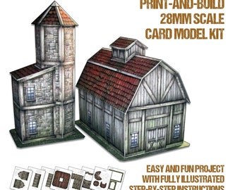 Fairfield Barn - 28mm Scale Card Model Kit [PDF files only]