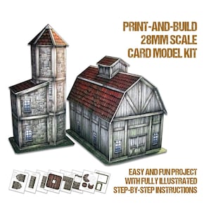 Fairfield Barn - 28mm Scale Card Model Kit [PDF files only]