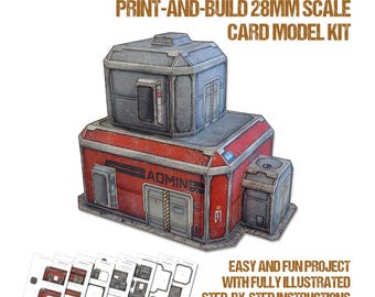 Offworld Habitat Type 05 - 28mm Scale Card Model Kit [PDF and JPG files only]