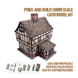 Tudor House #5 - 28mm Scale Card Model Kit [PDF files only]