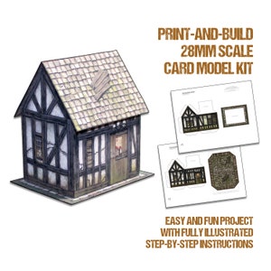 Santuario en la carretera - Kit de modelo de tarjeta a escala de 28 mm [solo archivos PDF y JPG]