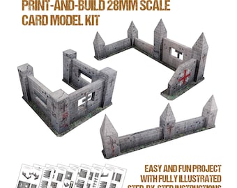 Consecrated Bulwarks No.2 - 32mm Scale Card Model Kit [PDF files only]