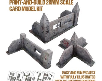 Consecrated Bulwarks No.1 - 32mm Scale Card Model Kit [PDF files only]