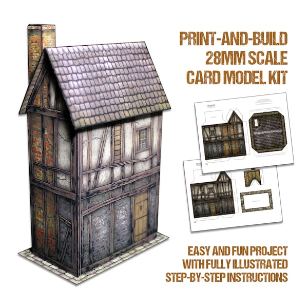 The Bakery - 28mm Scale Card Model Kit [PDF and JPG files only]