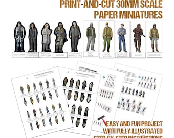 SPACETRUCKERS Set #4 - 30mm Scale Paper Miniatures [PDFs, PNG and JPG files only]